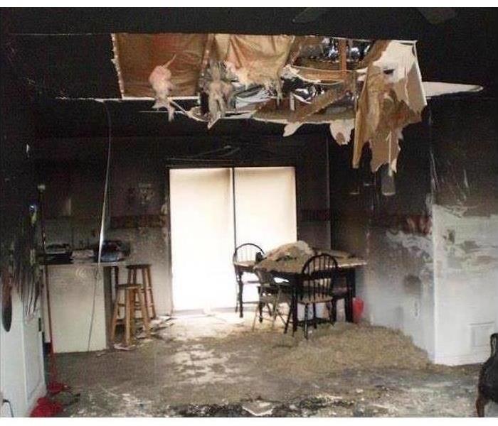 Burnt kitchen.